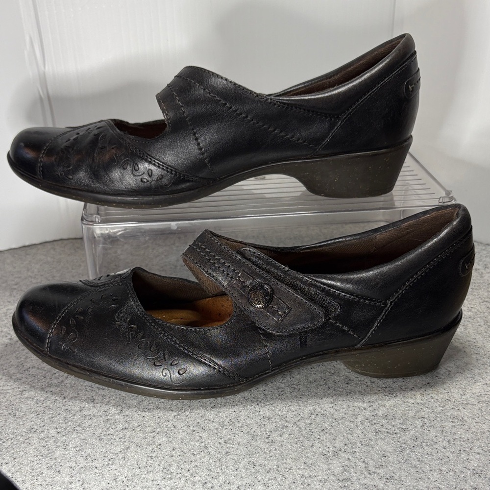 Rockport Cobb Hill Women's Black Leather Shoes. Hook &‎ loop. Fc 2